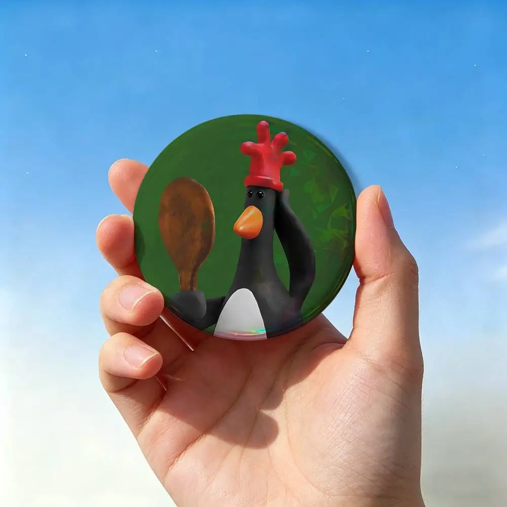 W-Wallace and Gromit Penguin Badges Personalized Handmade Round Brooches Pins Accessory 25mm 75mm 44mm 58mm 32mm