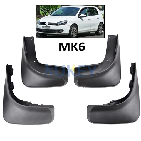 Набор формованных брызговиков для Volkswagen VW Golf 6 Mk6 2009 2010 2011 2012, брызговики, передние и задние брызговики