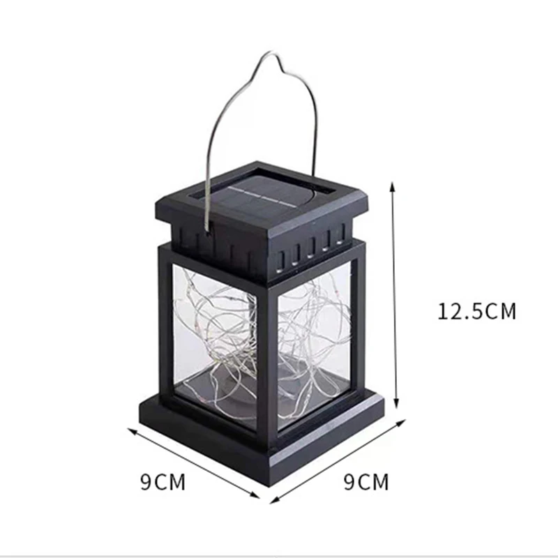 Solar Palace Lantern Garden Lamp Solar LED Candle Light Floor Light Outdoor Camping Lantern Lawn Garden Decor Christmas Decor