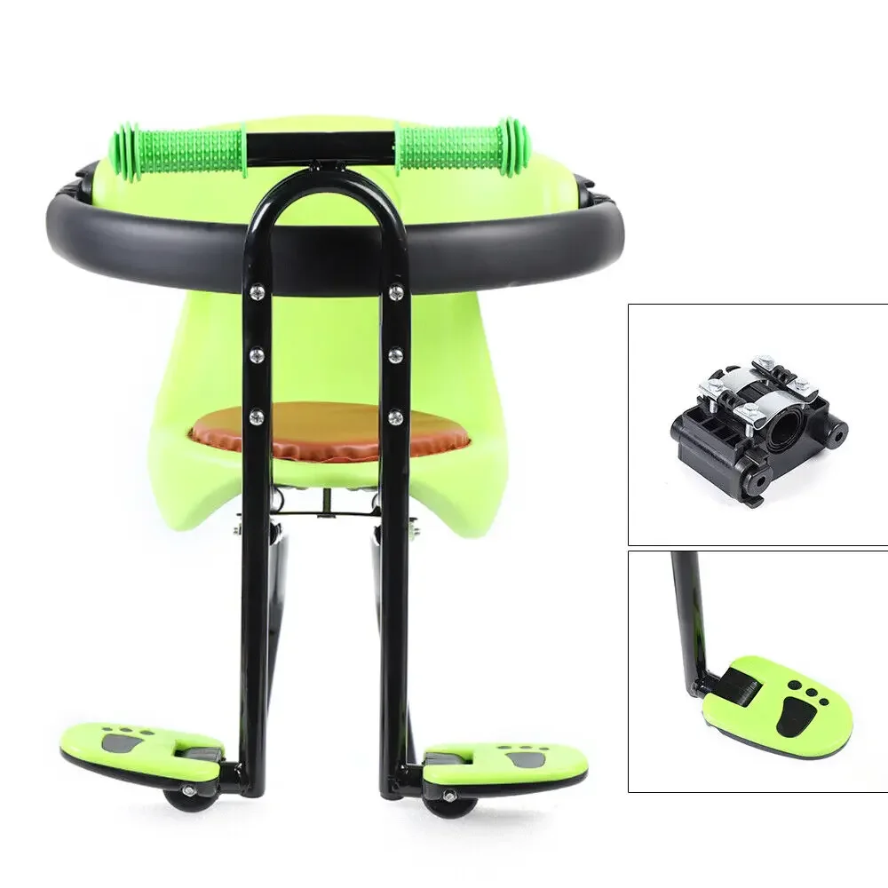 Быстросъемное переднее сиденье для детского велосипеда — сертифицированное ASTM, безопасное с 5-точечным ремнем безопасности и защитной планкой для малышей (9–3 лет)