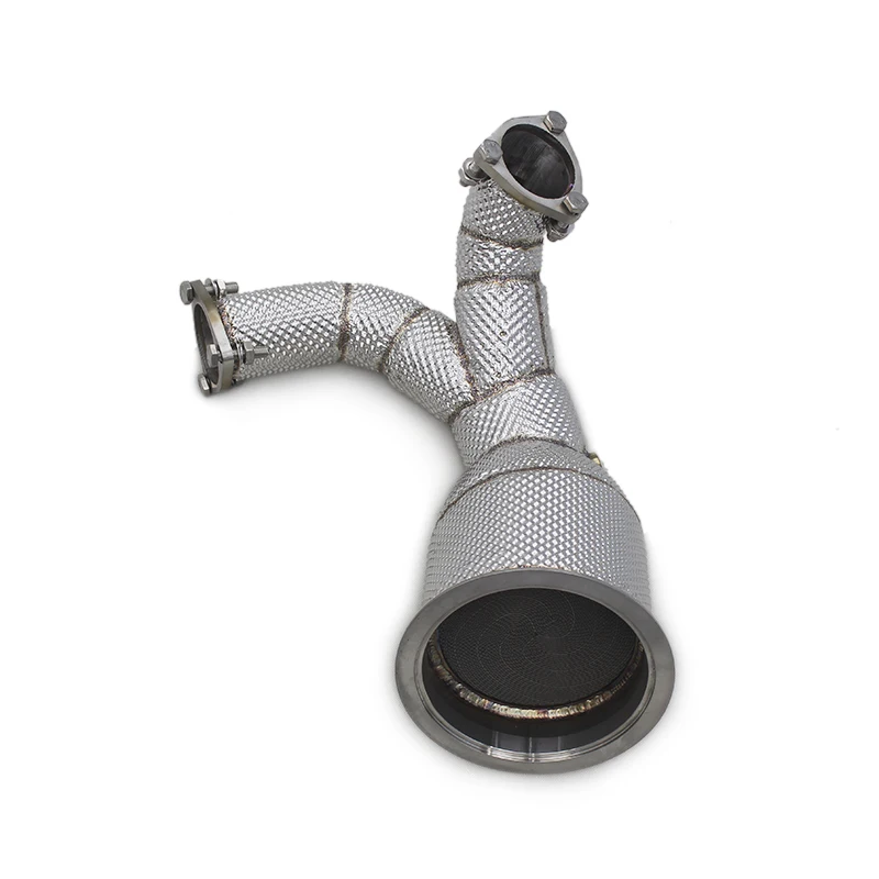 Yooking Engine Stainless Steel High Flow 100/200/300cell Catted Downpipe For AUDI S4/S5 B9 3.0T 2019-2023