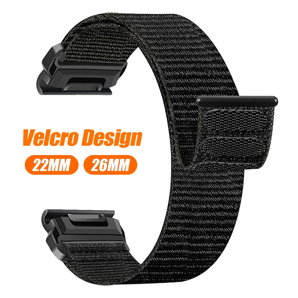 Correa de nailon QuickFit de 26mm y 22mm para Garmin Fenix ​​8 Pro 51mm AMOLED/MicroLED Fenix8 47mm 7 7X Pro Enduro 2 3, pulseras para reloj