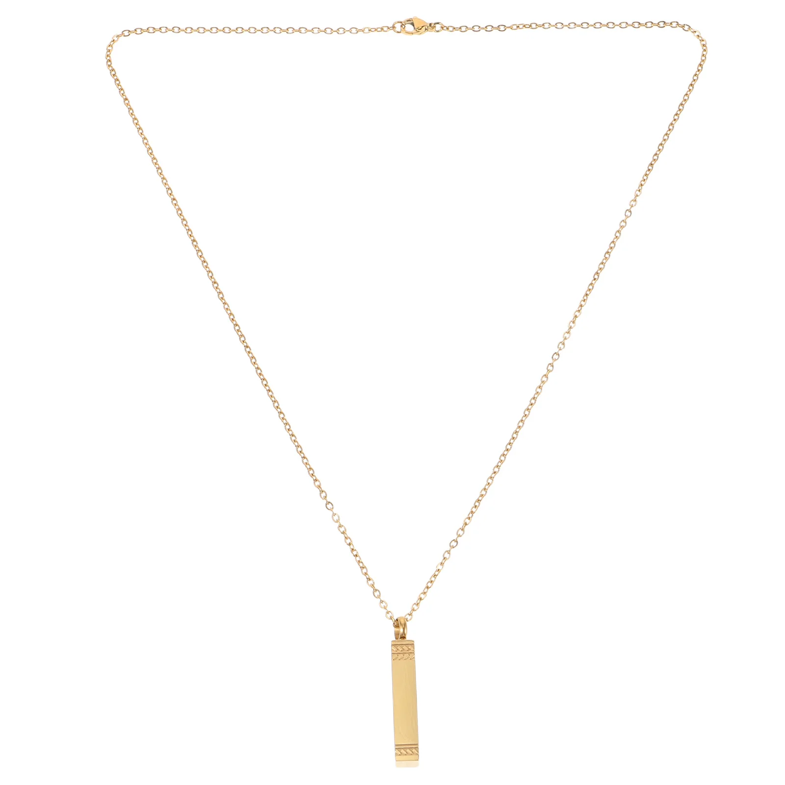 

Pet Cremation Stainless Steel Memorial Necklace Openable Rectangular Perfume Bottle Pendant Ashes Jewelry Keepsake