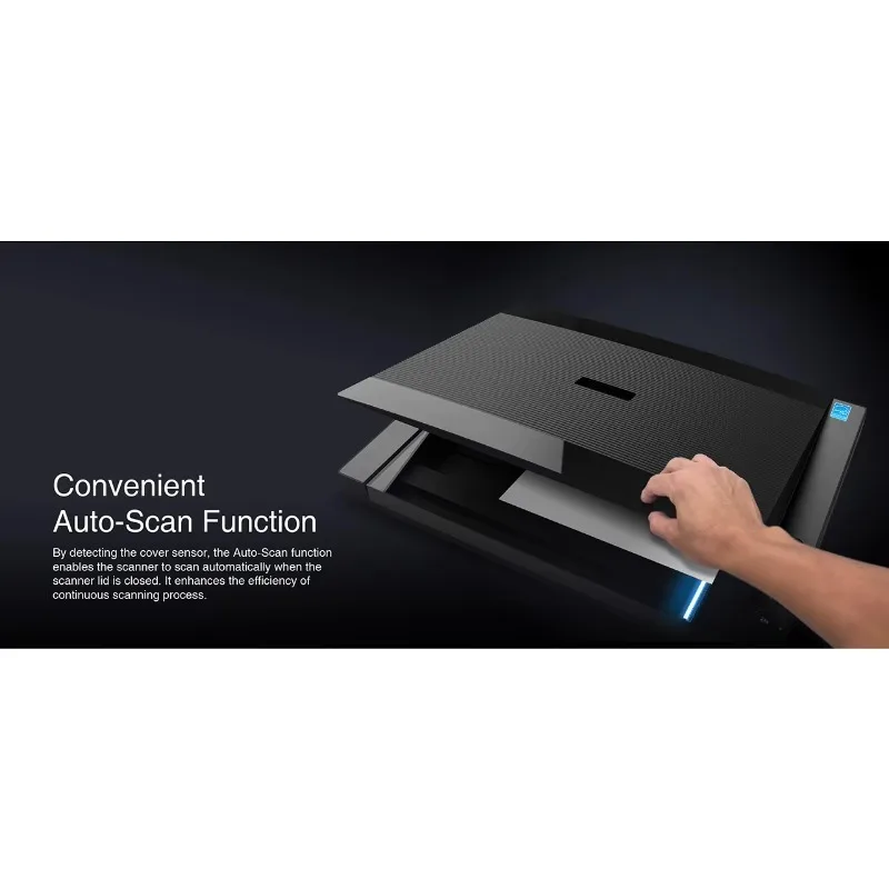 Ultra-Thin A3 Large-Format 1200dpi OCR Scanner with Convenient Operation Buttons Automatic Fast Scanning Warm-up USB Interface