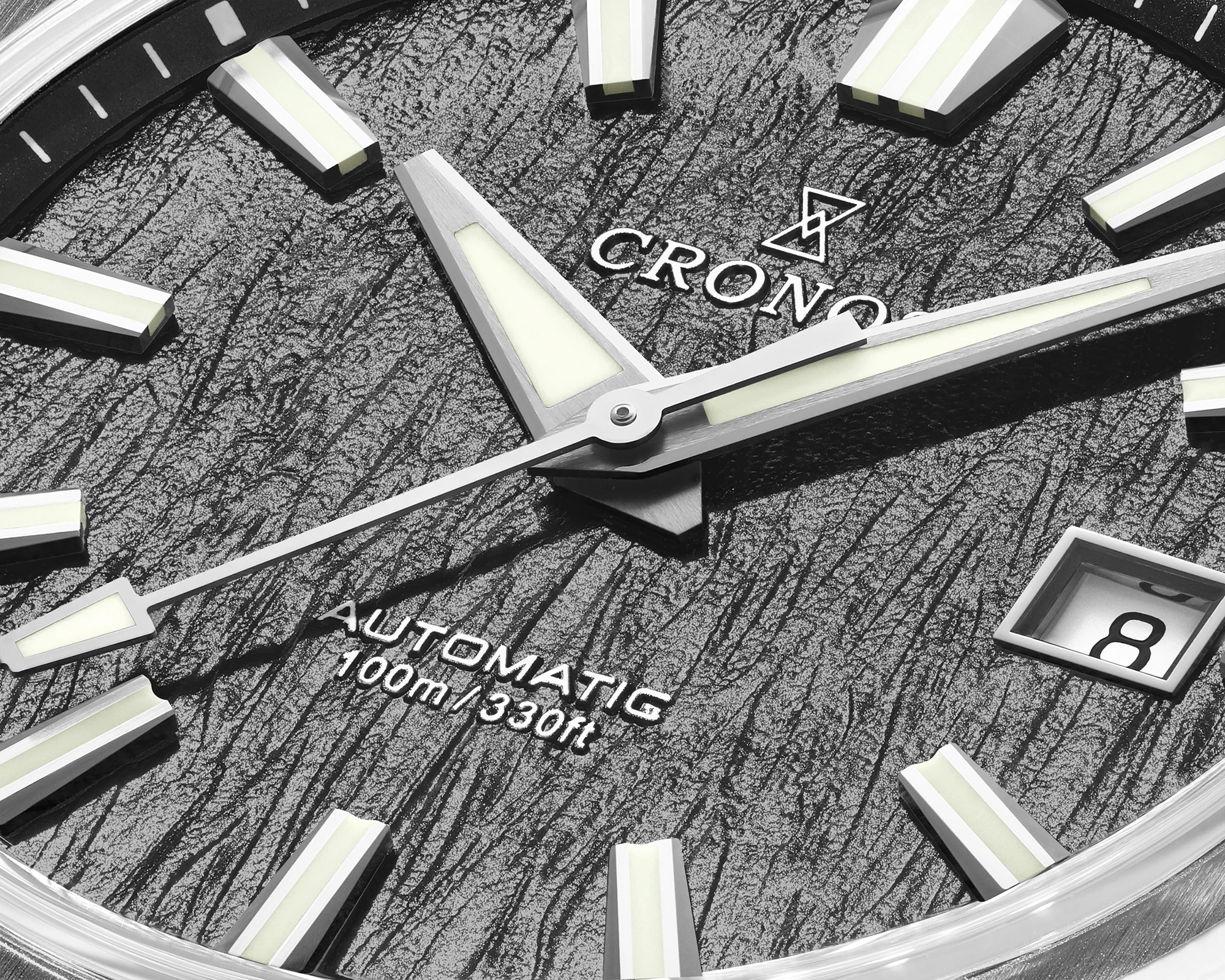 Cronos Men Watch 39mm Automatic Wristwatches White Dial Solid Links Sapphire 10 ATM L6037M