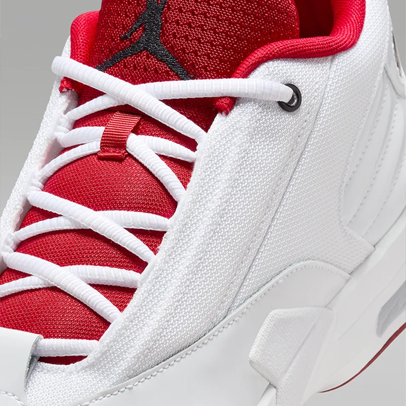 حذاء كرة السلة Nike Authentic Jordan Max Aura 6 للرجال قابل للتنفس ومبطن FQ8298-106 حذاء متين منخفض الارتفاع باللونين الأبيض والأحمر #5