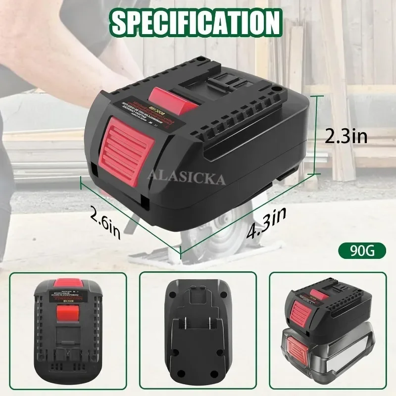 Para herramientas de batería Bosch 18V GBA adaptador de batería BOSC18BS para baterías Bosch 18V PBA a herramientas eléctricas de batería Bosch 18V GBA