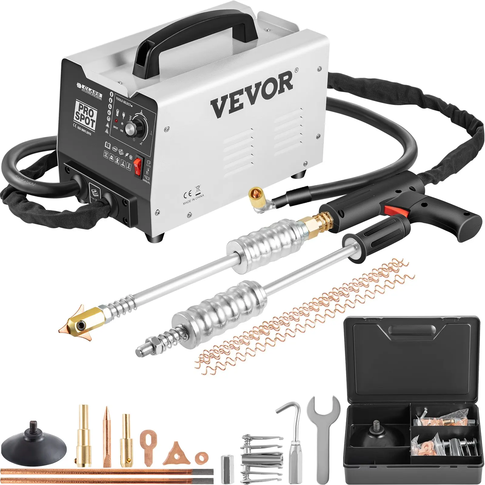 VEVOR 3500A Dent Puller Spot Welder 1.8KW 2 Welding Guns Bonnet Roof Panel 3500A Dent Puller Spot Welder 1.8KW 0.6-1.2mm Welding