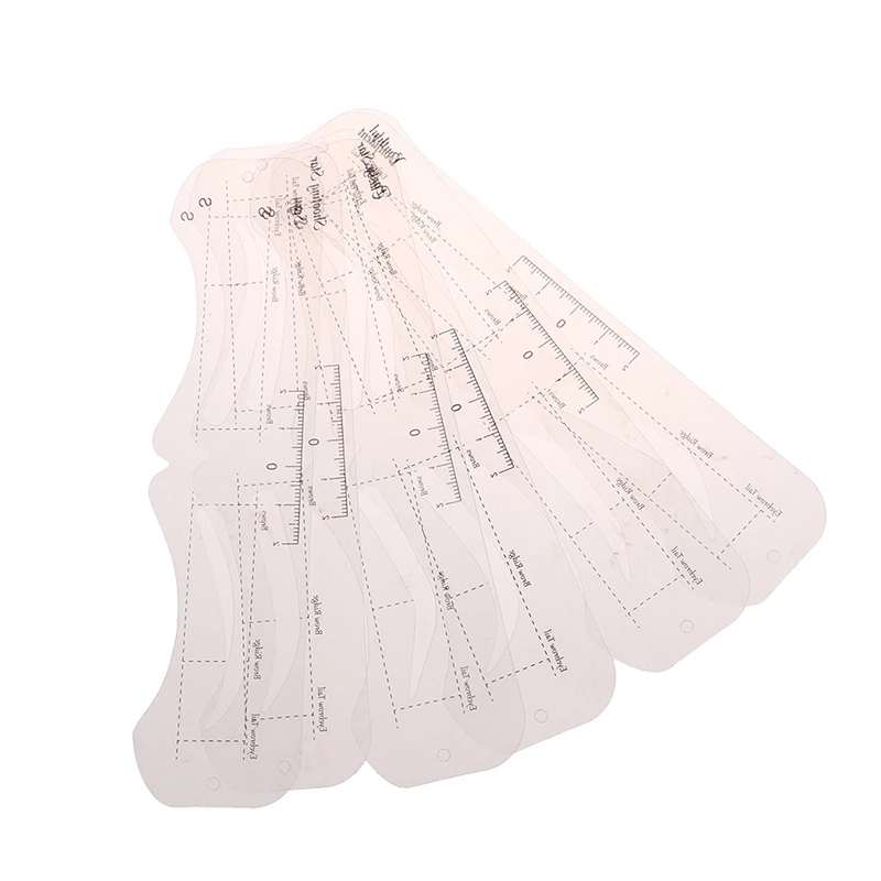 Nieuwe Mode Pvc Materiaal Makkelijk Te Gebruiken Voor Beginners Multifunctionele Wenkbrauw Schilderen Gids Kaart Diy Make-Up Tools 12Pcs