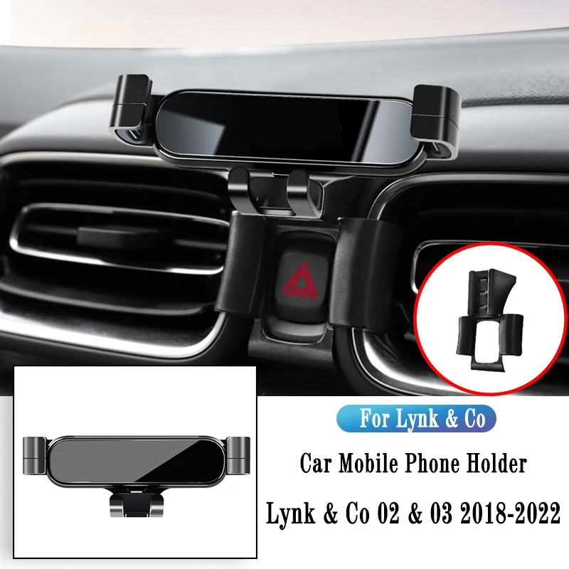 

Car Phone Holder For Lynk & Co 02 03 2017-2022 Gravity Navigation Bracket Stand Air Outlet Clip Rotatable Support Accessories