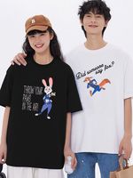 Disney 2026 New Zootopia Collection Judith Nick Snake Gary Print Women's T-Shirt Relaxed Fashion Plus Size Short Sleeve