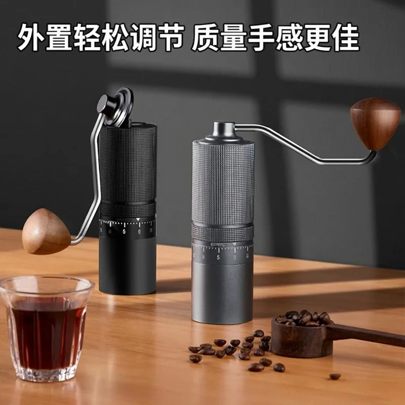 external adjust manual coffee grinder steel core seven star outdoor portable coffee mill