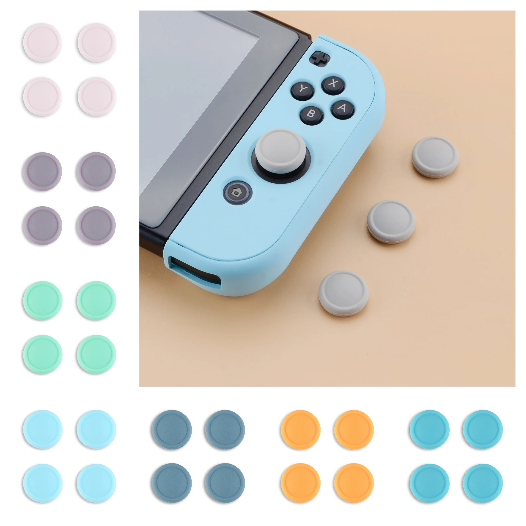 

PlayVital Joystick Caps for Nintendo Switch Lite, Thumb Grip Caps for Nintendo Switch & Nintendo Switch OLED - Single Series 1