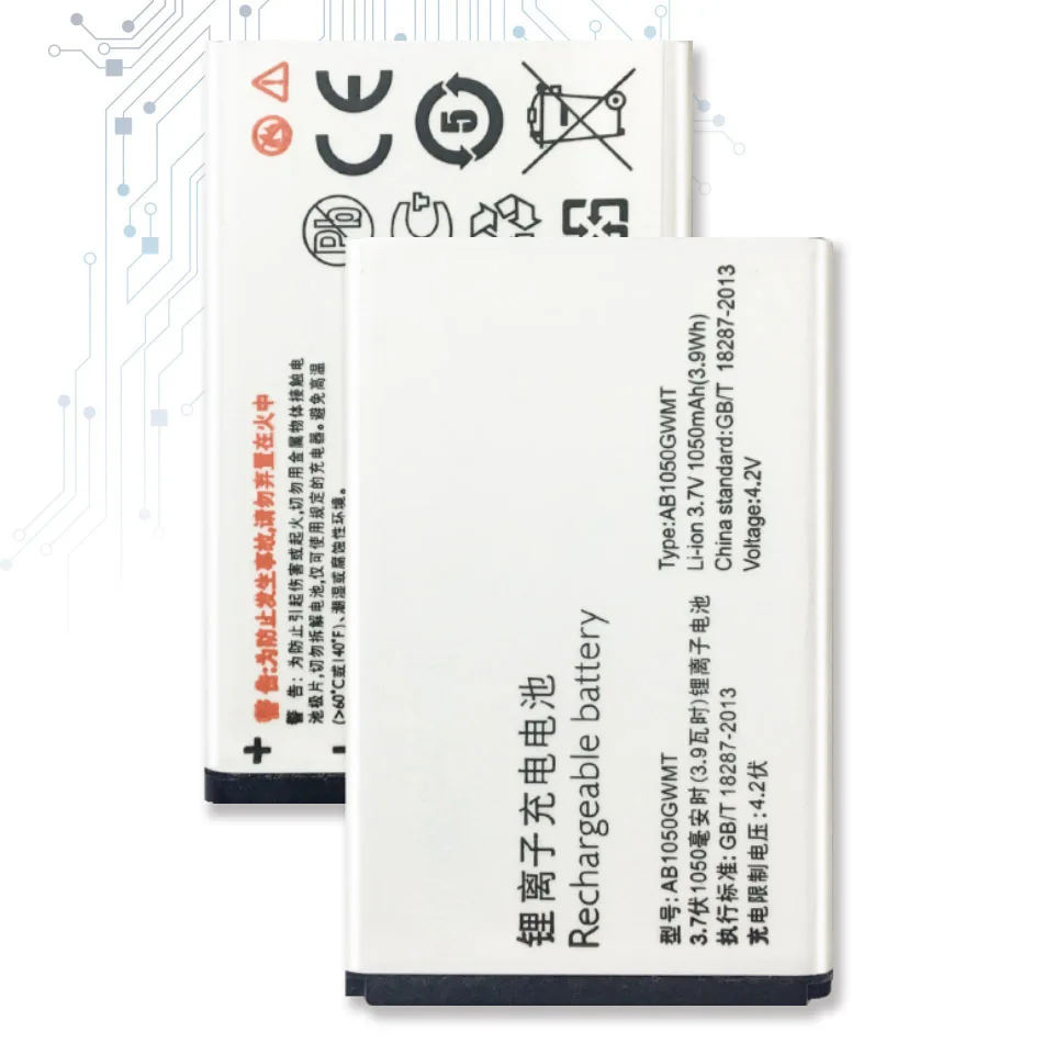 1050Mah AB1050GWMT AB1050FWMX For PHILIPS Xenium E103 X126 E106 X125 E255 X128 X116 High Quality Phone Battery