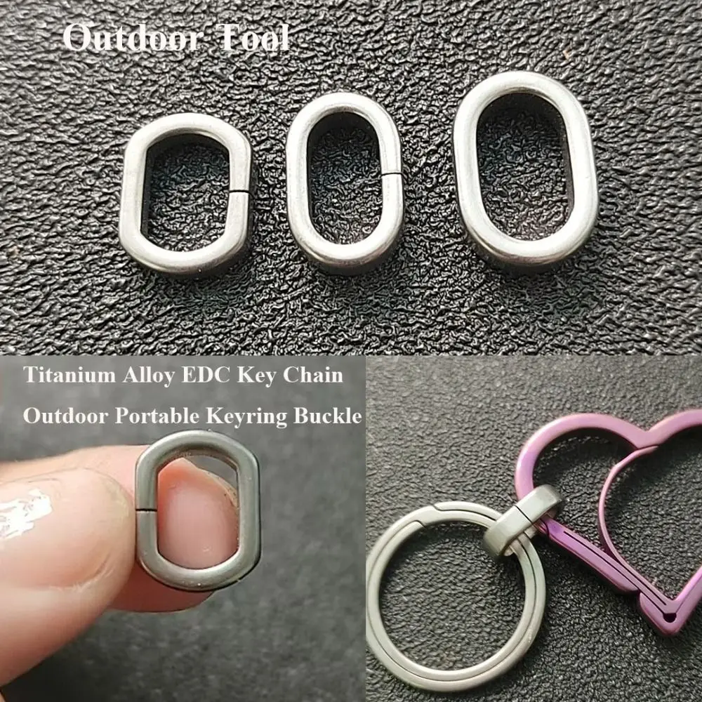 

New Grey Color Titanium Alloy Buckle 10x13mm/9x14mm/10x15mm EDC Key Chain Hanging Tool Outdoor Tool