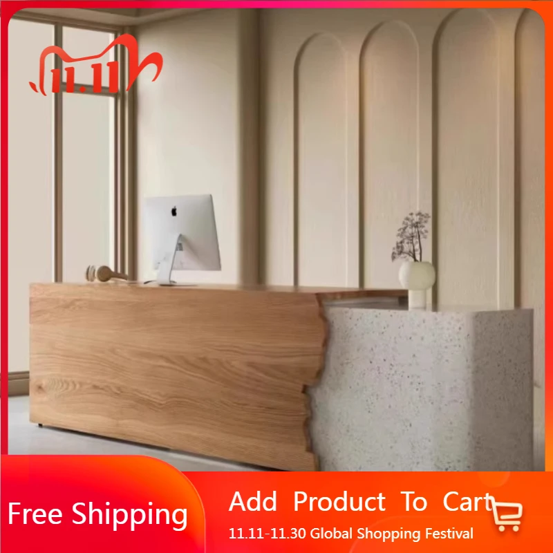 

Designer Company Desks Reception Welcome Industrial High Quality Modern Desks Commericial Elegant Curved Escrivaninha Furniture