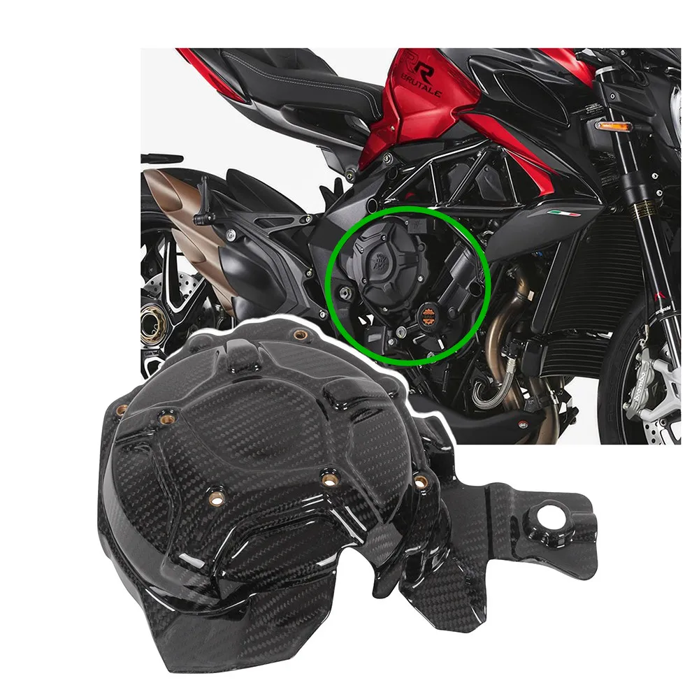 

Carbon Fiber Engine Cover Fairings Engine Protective Cover Motorcycle Modification For MV Brutale 800/800RR/800RC 2017-2021