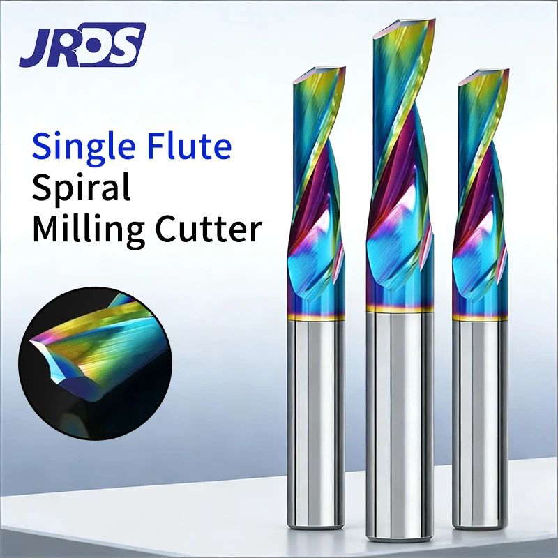 

Фреза концевая твердосплавная однозубая с DLC-покрытием, 3.175/4/6 мм, для ЧПУ, цветная, для резки алюминиевых профилей и композитных материалов, 1 шт.