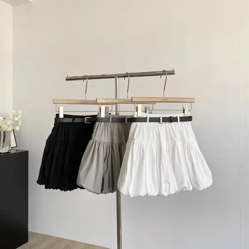 

Black A- Line Mini Skirt Women's Spring 2025 New Style Korean Versatile Flared Short Skirt High Waist Slimming Anti-Light