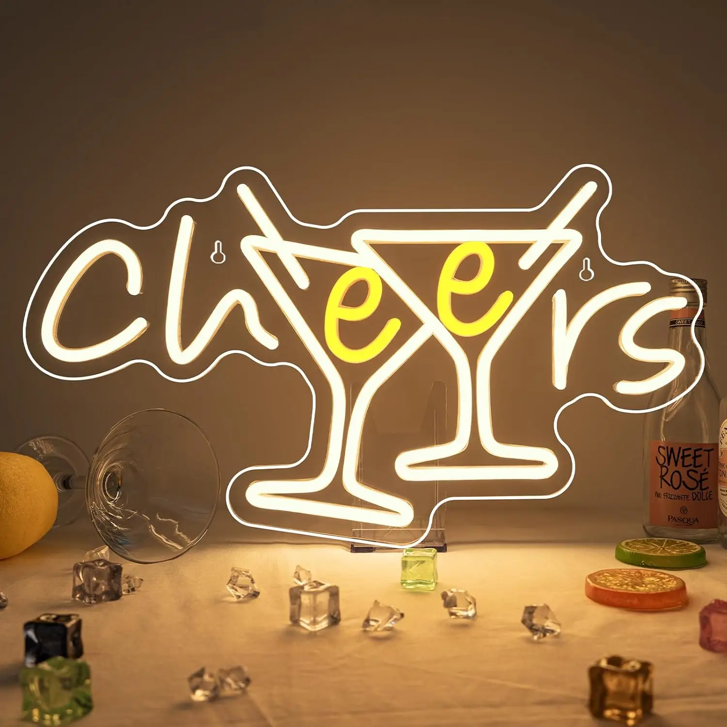 

Cheers Neon Sign Party Decor Playful edgy sign, colorful sharp, sharply cute