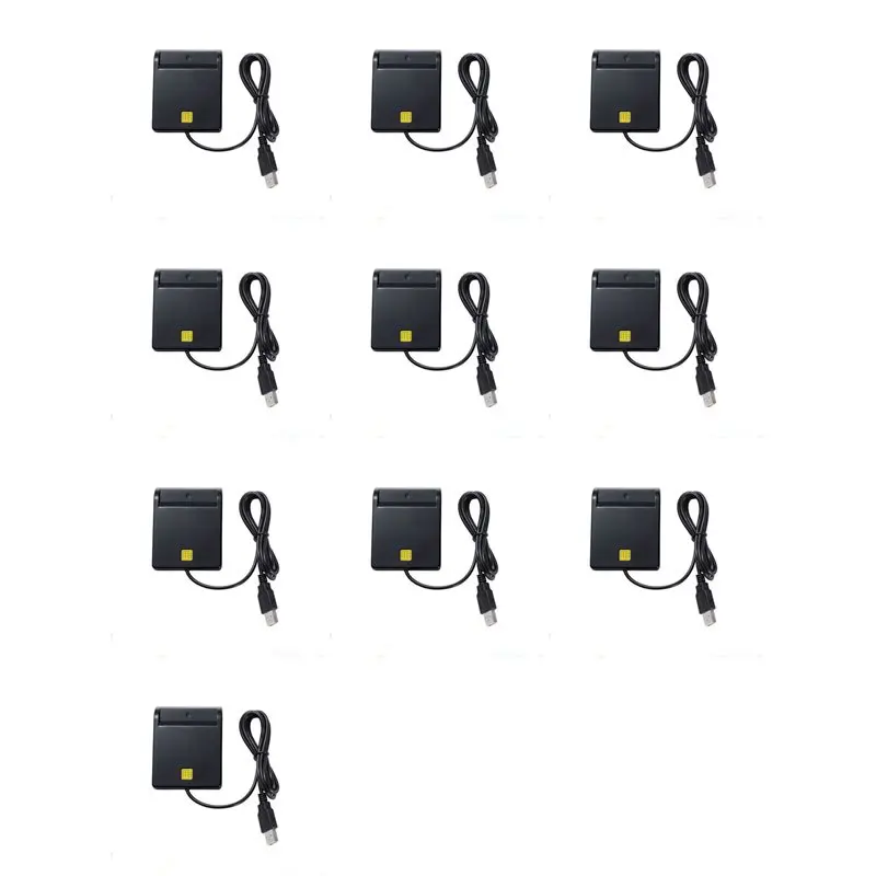 QWE-10X USB Smart Card Reader For Bank Card IC/ID EMV Card Reader For Windows 7 8 10 For Linux OS USB-CCID ISO 7816