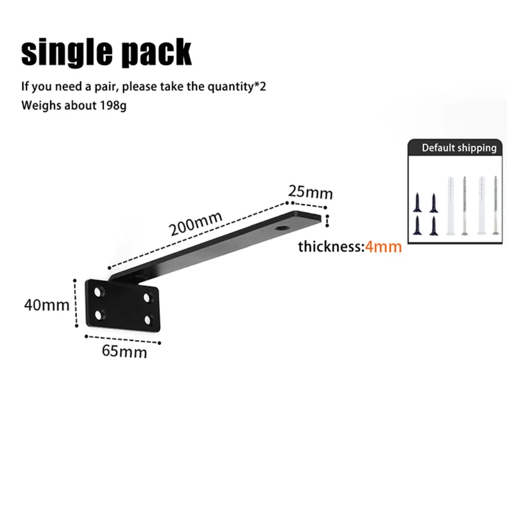 Braket Rak Mengambang Tebal Terpasang Di Dinding Braket L Tak Terlihat Terintegrasi Tahan Karat Dukungan Papan Furnitur Tugas Berat