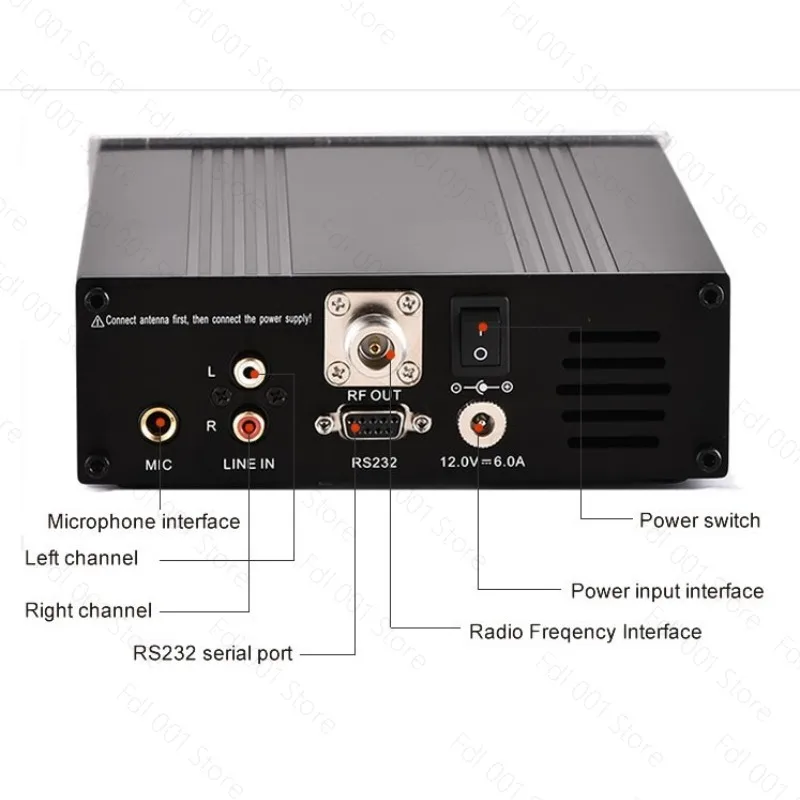 CZE-T251 FM Transmitter Adjustable Mono Stereo PLL Broadcast Station with Power Supply Antenna