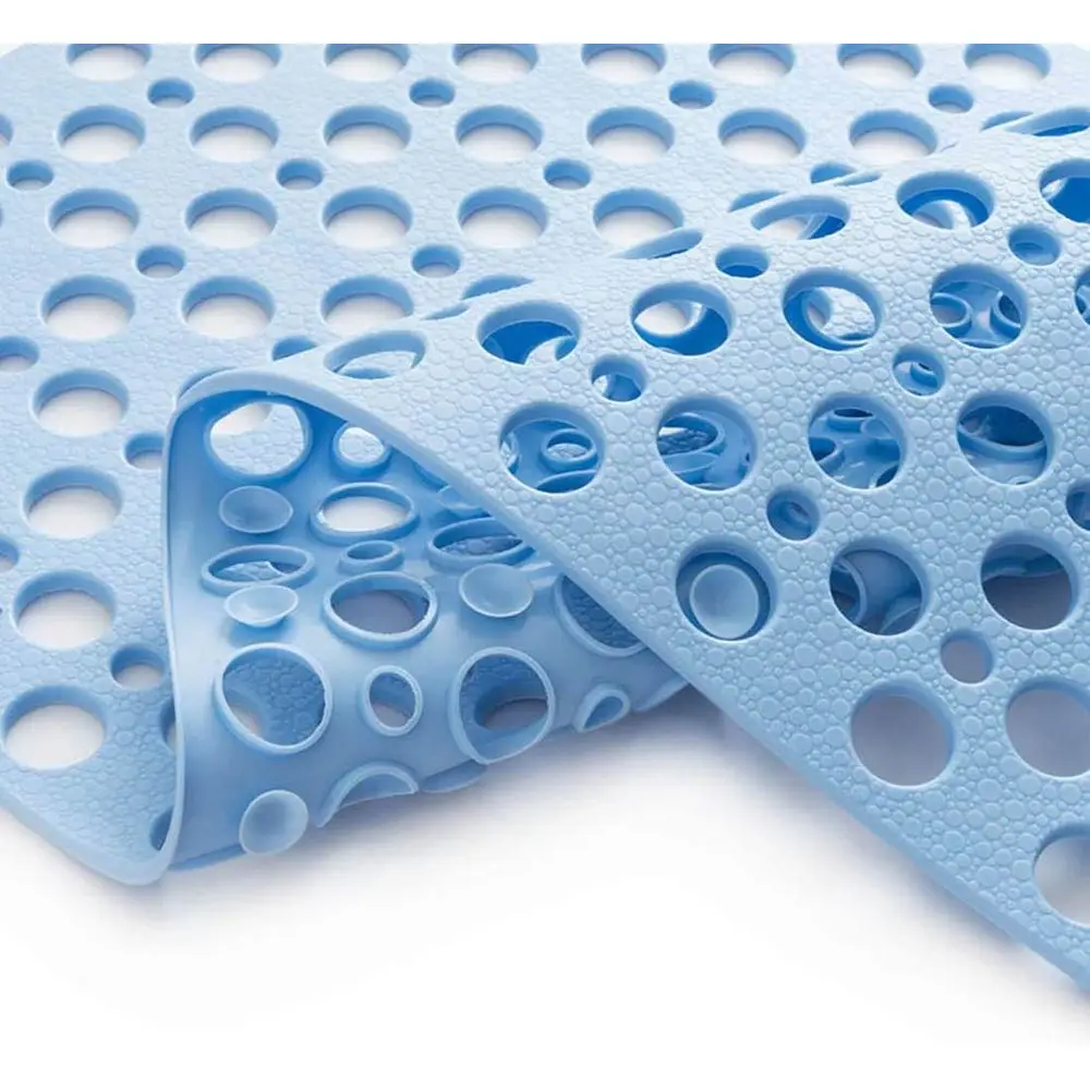 

Anti-Slip TPE Bath Mat for Kids, Washable Shower Mat, Suitable for Smooth Tubs, 30L x 17W Inches, Blue