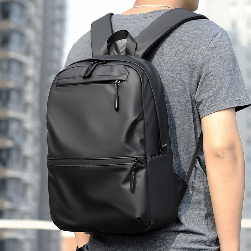 High Capacity Backpack For Men Soft Polyester Fashion Leisure Travel School Backpack Laptop Waterproof Travel Shopping Backpack