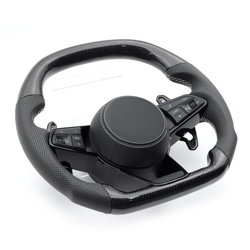 Modyfikacja kierownicy karbonowej w stylu square do Audi A3 A4 A5 A6 A7 A8 S3 S4 S5 S6 S7 S8 Q3 Q5 Q7 Q8 R8 RS RS3 RS4 RS5 RS6 RS7