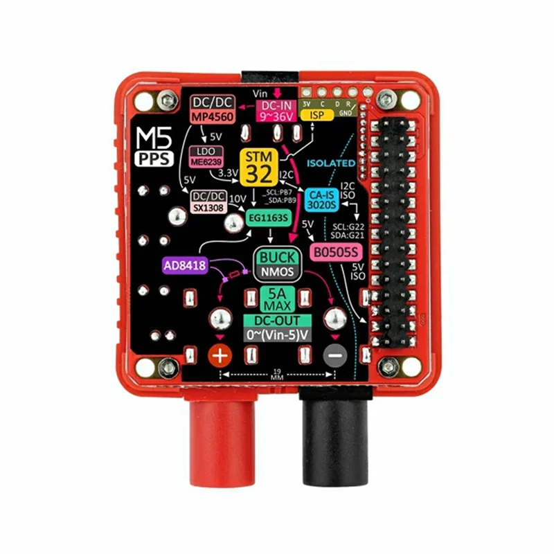 เชื่อถือได้สำหรับโมดูล M5stack 13.2 โมดูลจ่ายไฟแบบตั้งโปรแกรมได้สำหรับโฮสต์ซีรีส์ Core/Core2/Cores3