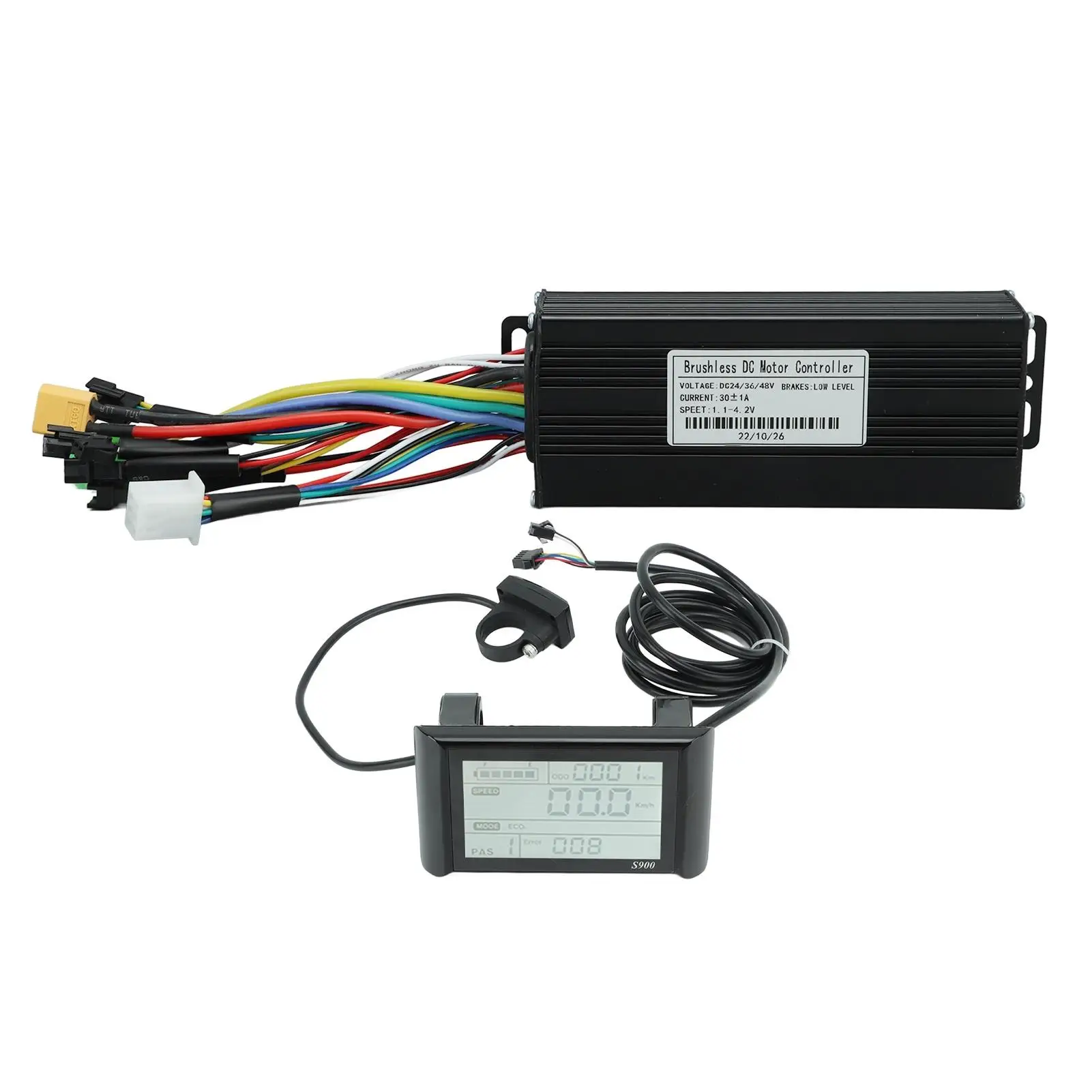 24V/36V/48V 1000W-1500W Electric Bike Controller Kit with 30A S900 LCD Display for scooter Conversion