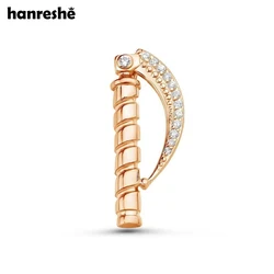 Hanreshe Medical Respiratory Intubation Brooch Pins Medical Laryngoscope Inlaid Crystal Lapel Badge Jewelry for Doctors Nurses