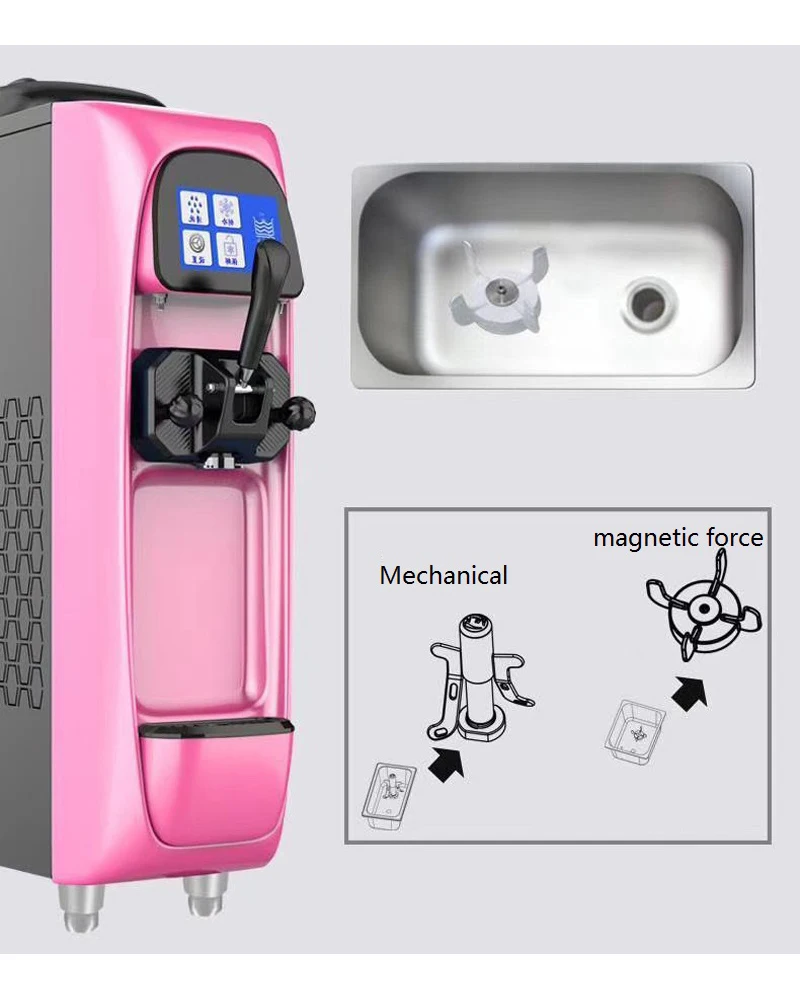 Soft ice cream machine commercial ice cream cooler single flavor desktop sweet cone freezing equipment vending machine