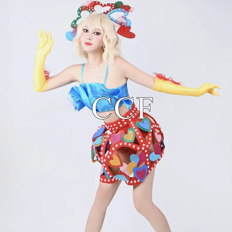 Roupa de festival feminina desempenho bonito jazz dança traje bar boate dj ds palco rave roupas festa wear