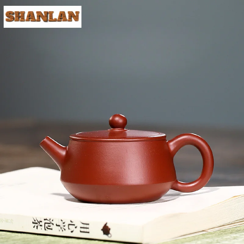 

120ML Creative Yixing Purple Clay Teapot Handmade Stone Scoop Pot Raw Ore Dahongpao Mud Kettle with Infuser Chinese Zisha Teaset