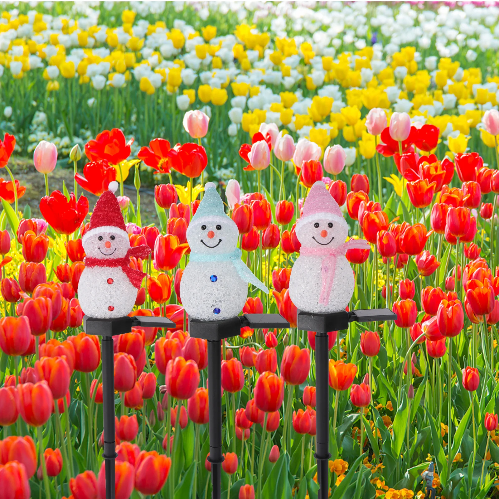 3 قطعة عيد الميلاد ثلج الأرض التوصيل أضواء تعمل بالطاقة الشمسية إضاءة مقاومة للماء الحديقة مصابيح الحديقة في الهواء الطلق مصباح الطاقة الشمسية ثلج ديكور