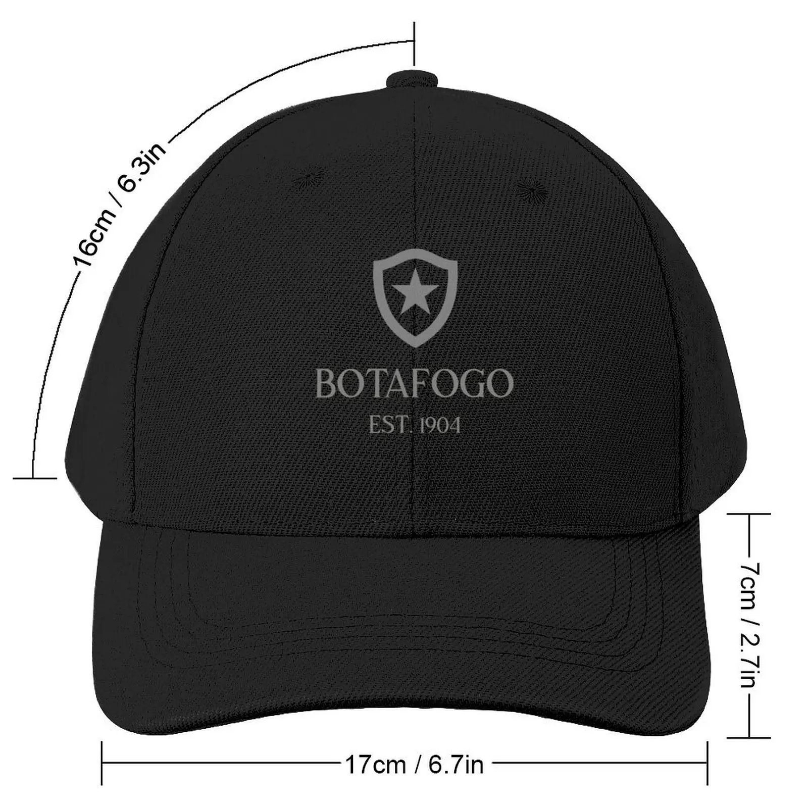 Botafogo Grey 2 Baseball Cap Hood Fishing cap Women's Beach Outlet 2024 Men's