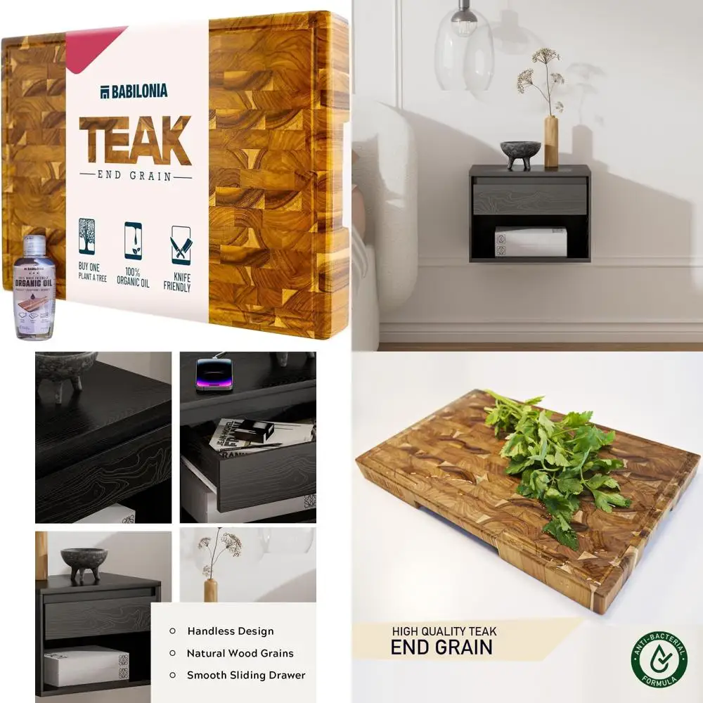 

Большая разделочная доска из тикового дерева премиум-класса — сверхтолстый 1,7, сверхмощный разделочный блок из конечного зерна для мясника и одежды для мясника