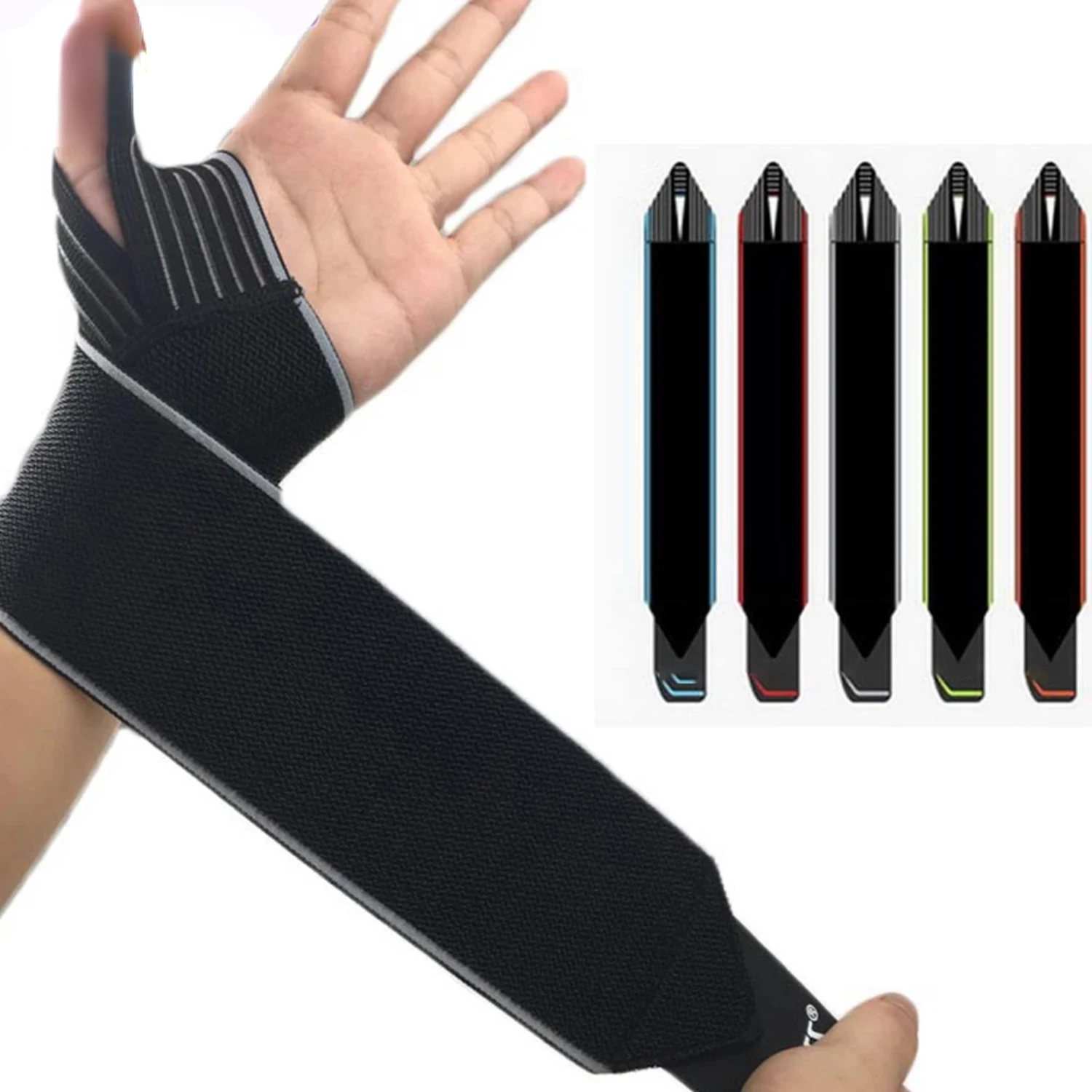 1PCS Adjustable Wristbands Wrist Support Bracer Gym Sports Wristband Carpal Protector Breathable Injury Wrap Band Strap Safety