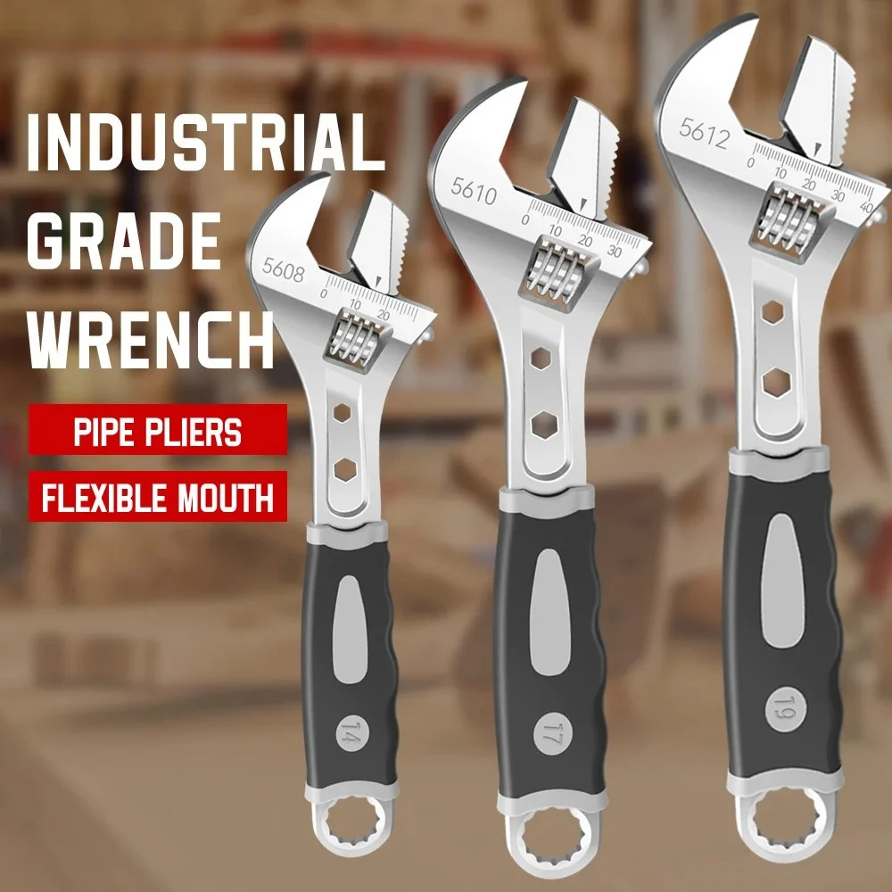 

8/10/12 дюймов регулируемый гаечный ключ, плоскогубцы для водопроводных труб, многофункциональный регулируемый гаечный ключ, зажим с большим отверстием, сантехнические ручные инструменты