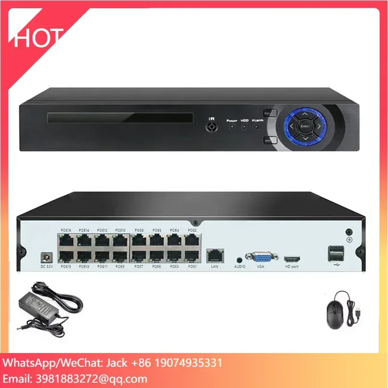 

16-канальный 4K POE NVR XMEYE сетевой видеорегистратор для камер