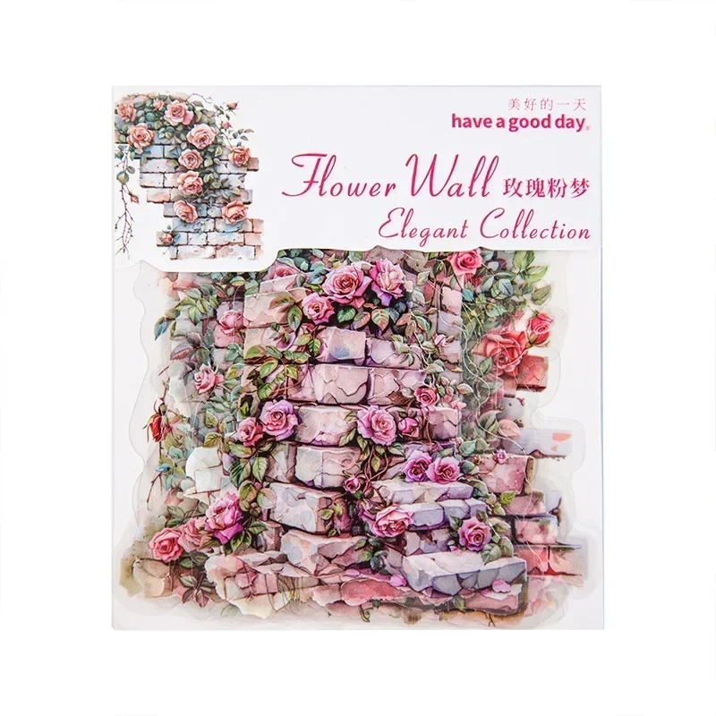 

10Pcs PET material Stickers Flower wall landscaping Flowers vines stickers School Supplies Collage Supplies Scrapbook 130*95mm