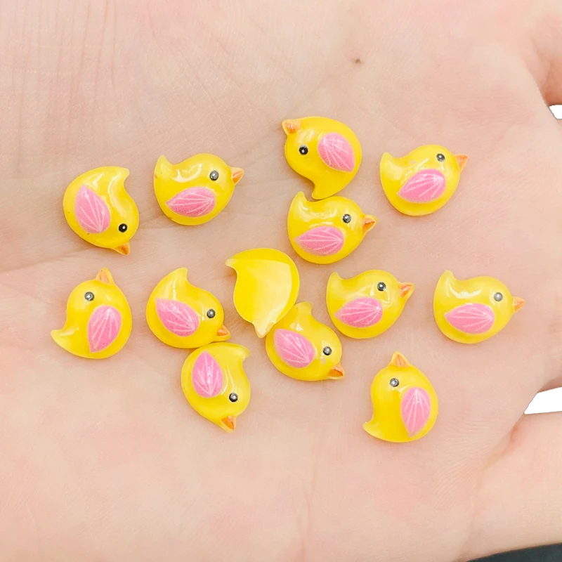 50 Pcs New Mini Kawaii Cartoon Cute Birds Resin Scrapbook Rhinestones 3D For DIY Manicure Accessories Decorations N21