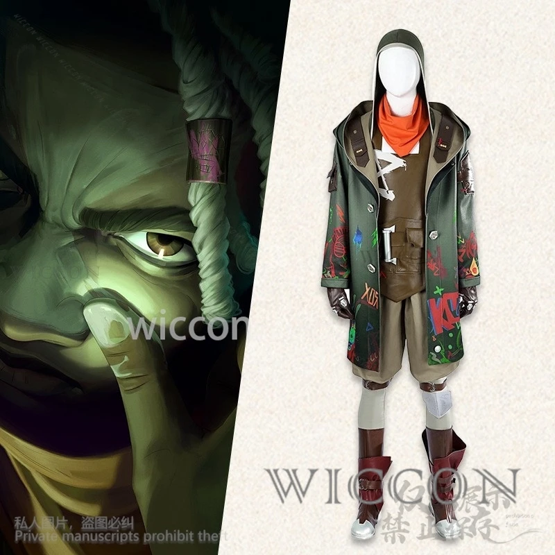 Arcane Anime League Of Legends Game LOL Cosplay Ekko Costume Men Suit Coat Shoes Mask Outfits Halloween Christmas Cos Customized