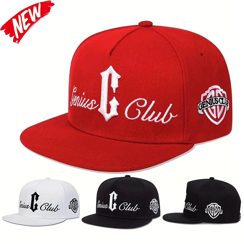 Fashion Unisex Letter Side GENIUS CLUB Embroidery Hip-hop Hats Outdoor Adjustable Casual Baseball Caps Sunscreen Hat