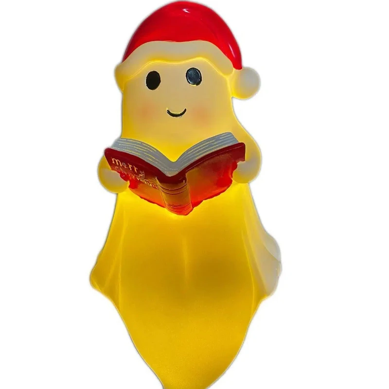 لطيف أشباح عيد الميلاد قراءة كتاب أضواء زينة عيد الميلاد عيد الميلاد الراتنج هالوين الحلي هدايا عيد الميلاد