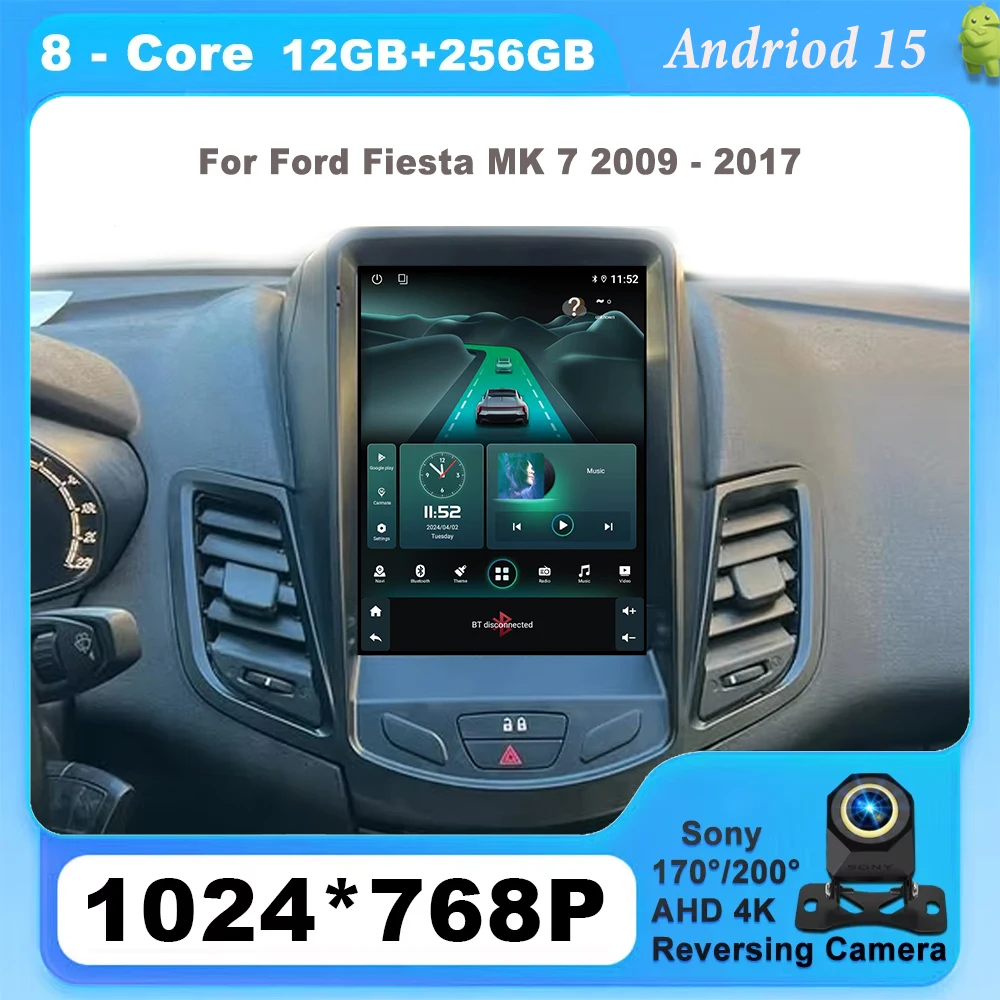 

Android 15 For 9.7 Ford Fiesta MK 7 2009 - 2017 Carplay Autoradio Car Radio Multimedia 8 CORE IPS LED Navigation GPS DVD 5G Wifi