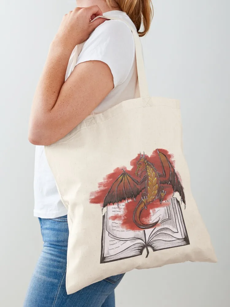 

Bookdragon Tote Bag shopping bag Canvas stote bag shopping bags foldable Women's shopping