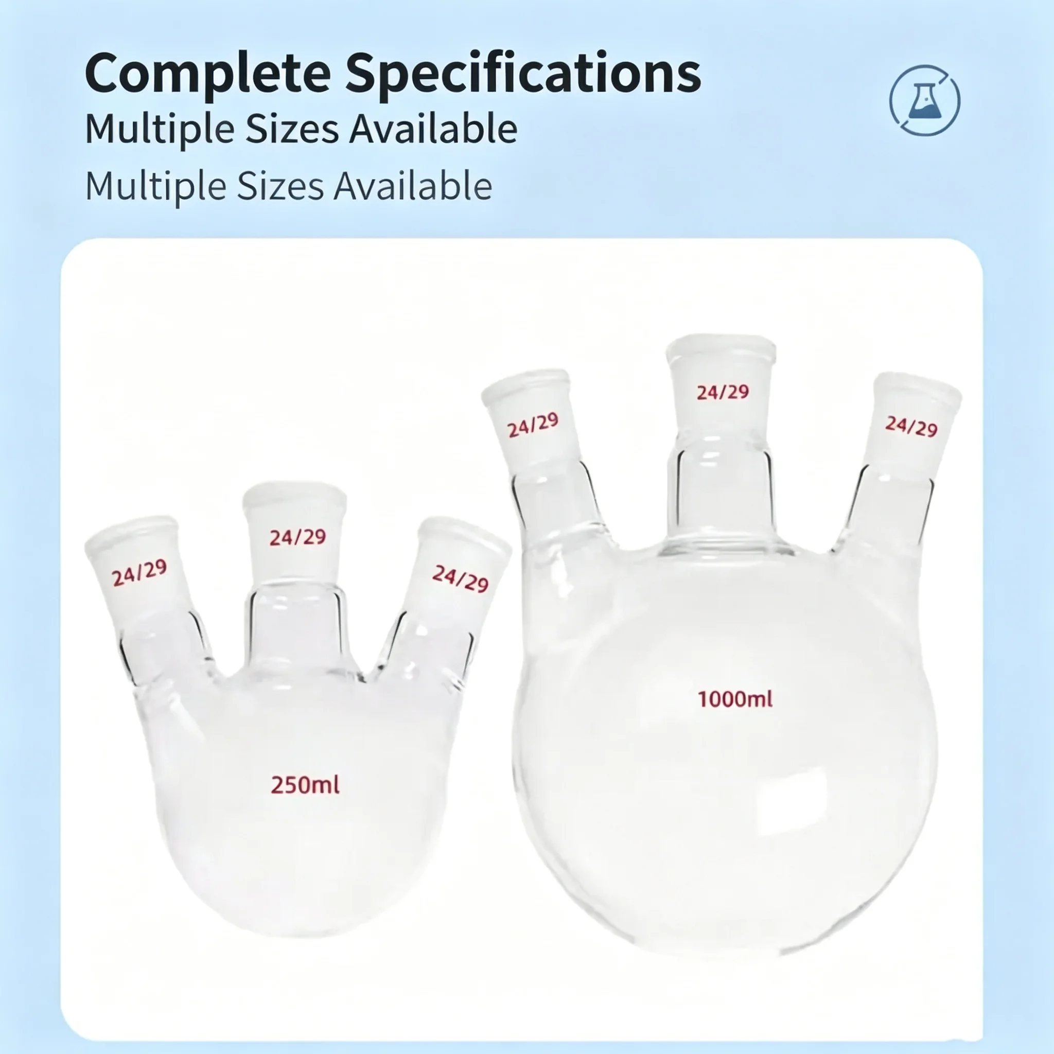 Laboratory three-neck round bottom flask three-neck flask 1000ML 2000ML3000ML5000ML